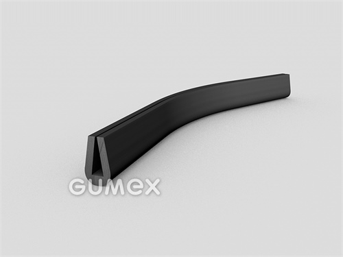 "U" Gummiprofil, 18x10/5mm, 60°ShA, NBR, -40°C/+70°C, schwarz, 